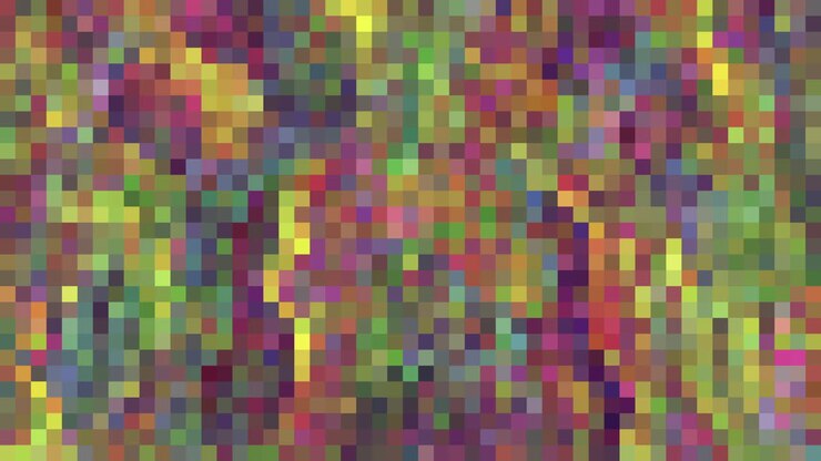 Sfondo in movimento con pixel che cambiano colore.