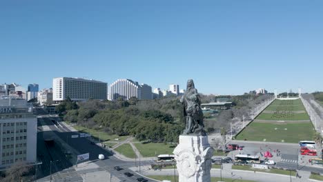 drone aerial shot marquis of pombal square