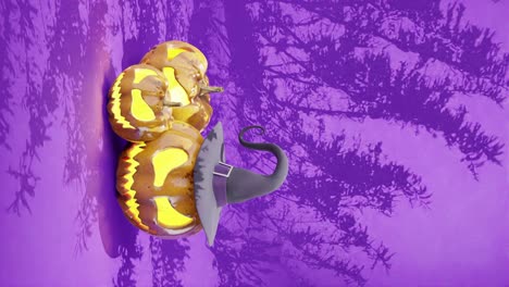Vibrantes-Calabazas-Festivas-De-Animación-De-Halloween-En-Bg-Púrpura