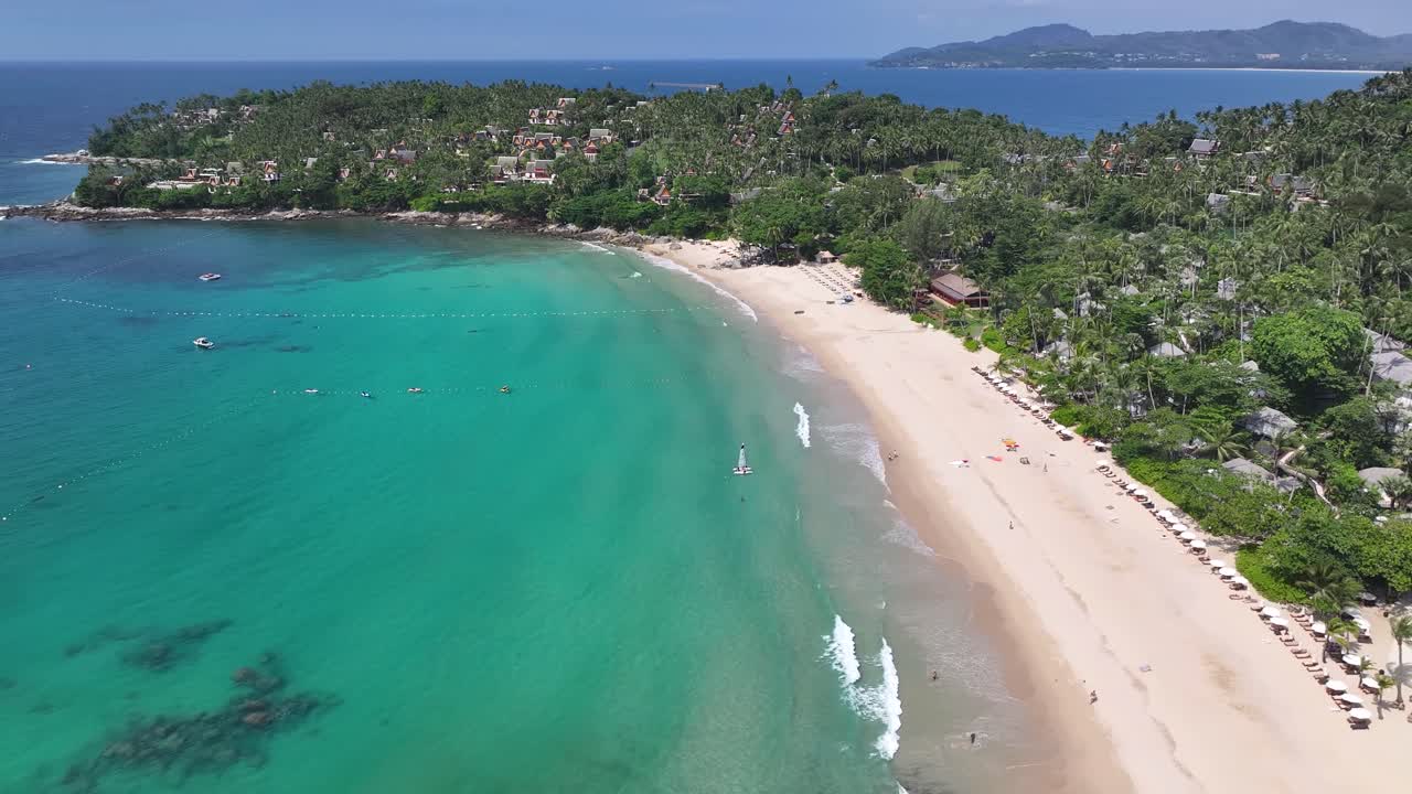 Amazing view of pristine Pansea Beach in Phuket, Thailand. Beachfront for leisure and relax.