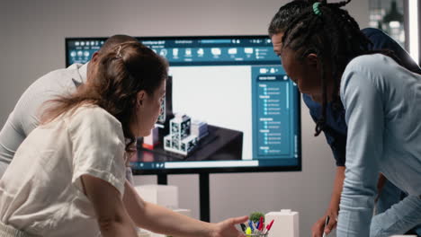 Vertical Video Close up of developers creating the layout for a residential project