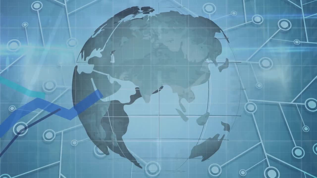 연결 네트워크와 글로브 오버 다이어그램의 애니메이션