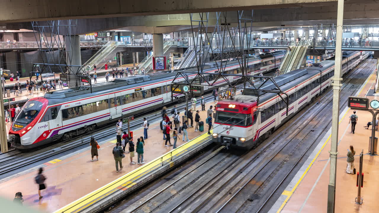 Timelapse of the madrid atocha train station