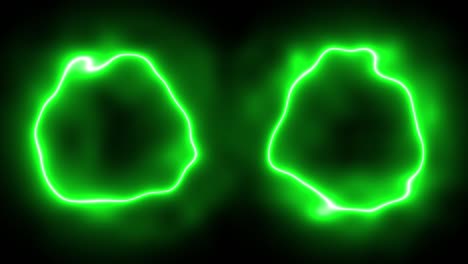 neon circle distortion glowing animation motion graphics