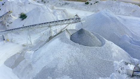 gravel quarry operations with aerial view