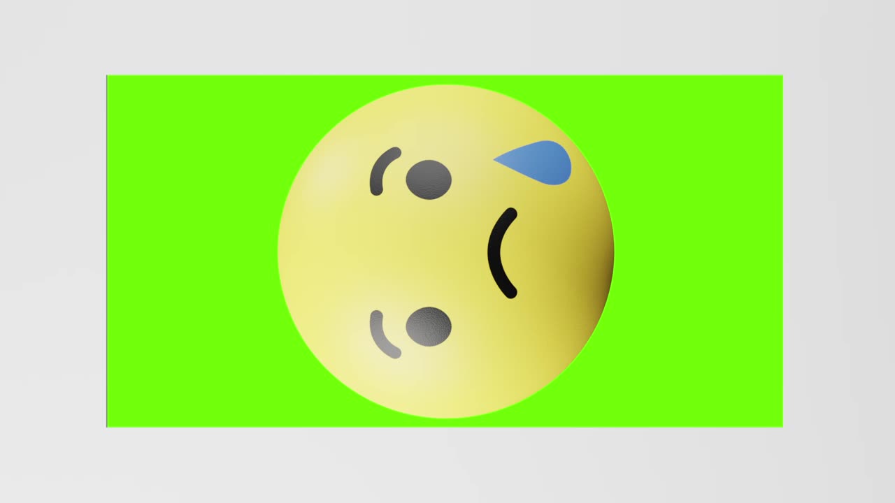 Facebook sad emoji reaction button with 3D effect overlay, vertical ...