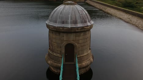 some drone shots of a reservoir