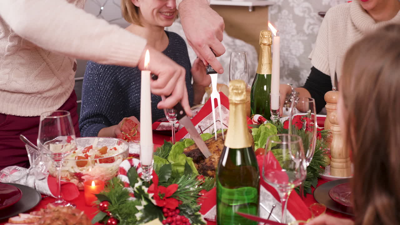 mesa para la cena de Navidad