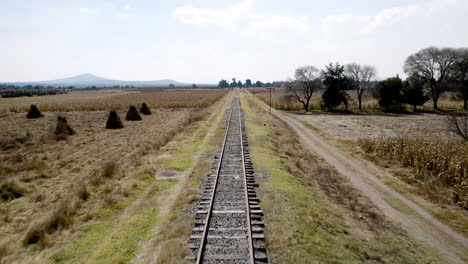 fast view of railroad track ride in pachuca mexico