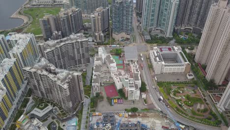 imágenes de aviones no tripulados de la ciudad de tsung kwan o, hong kong
