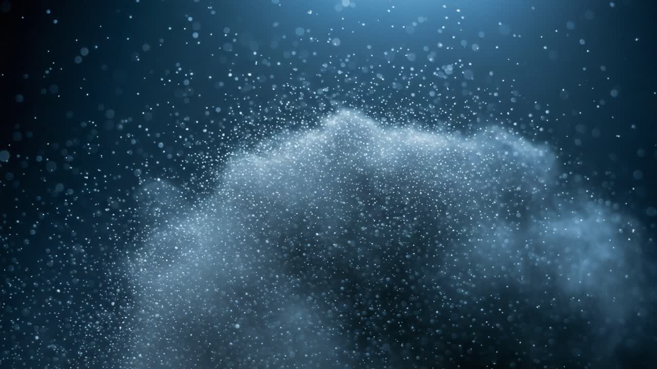 Captivating Particles in Motion: A Serene Journey Through Ethereal Clouds of Dust and Light, Creating a Dreamlike Atmosphere in Vibrant Particulate Display