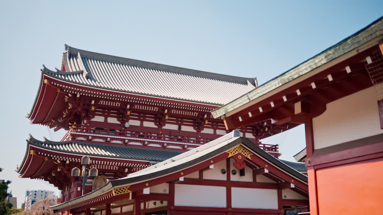 View of the Senso-ji temple in daylight in Tokyo, Japan