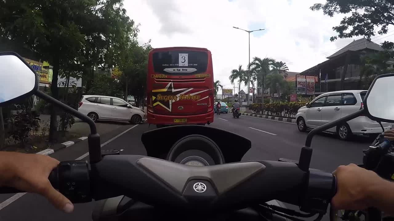 Motorcycle ride in the city