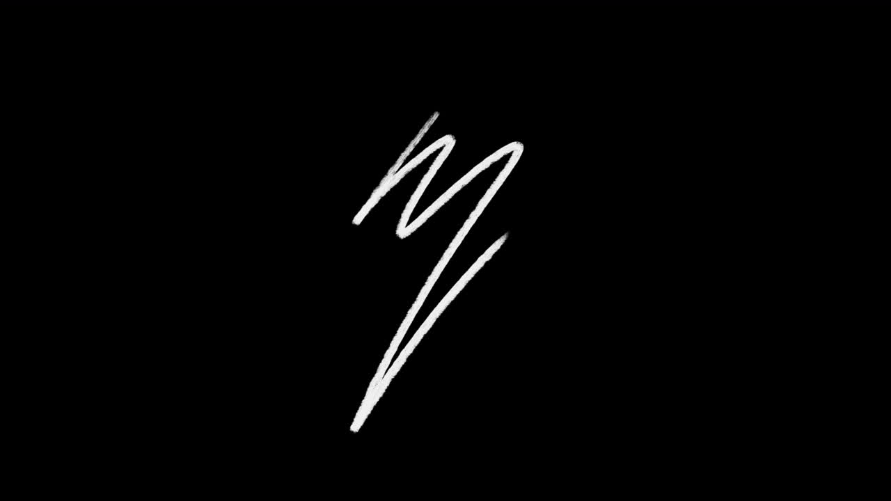 Dynamic White Hand-Drawn Scribble Line Animation