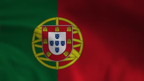 national flag of portugal waving background animation 3d rendered animation