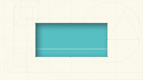 animation of shapes moving on beige background