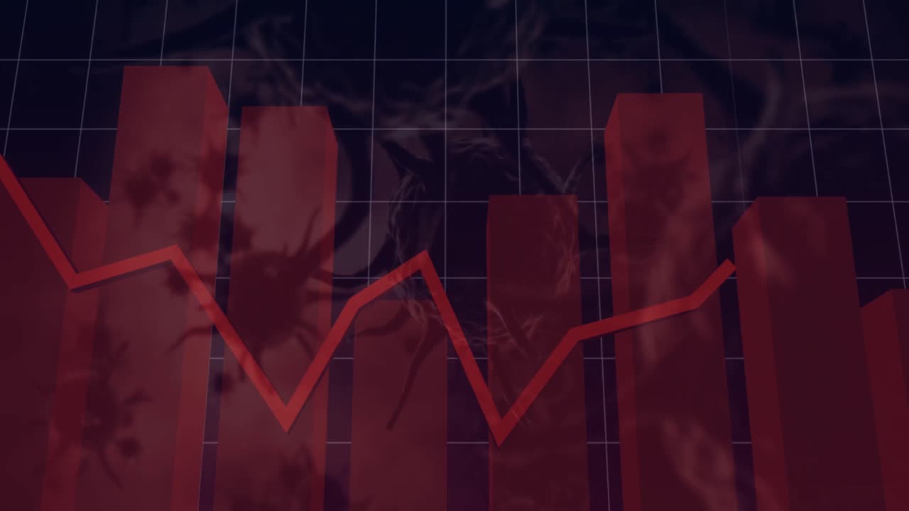 Animation of data processing over virus cells