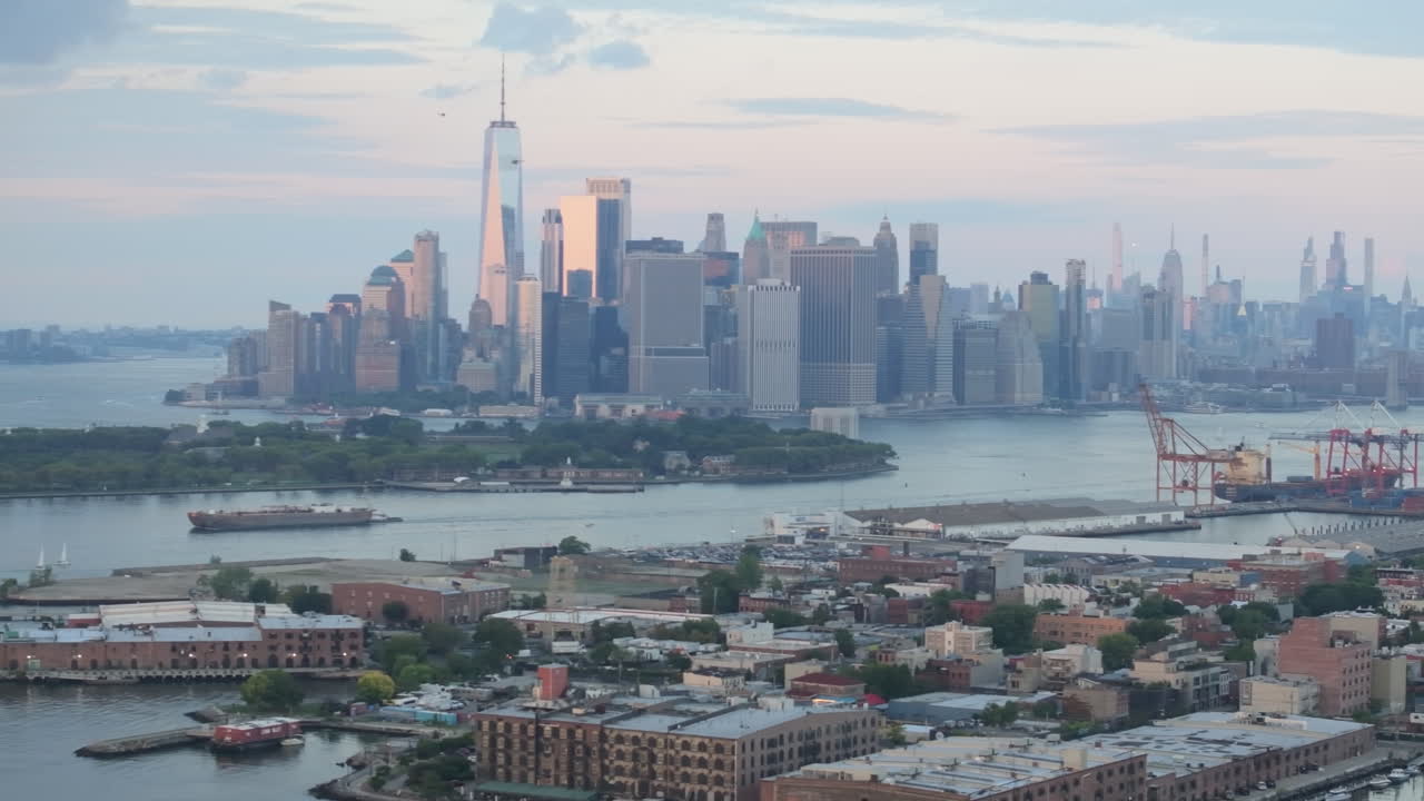 Shot during the summer in Red Hook, Brooklyn with The World Trade Center and the Financial District in the background,