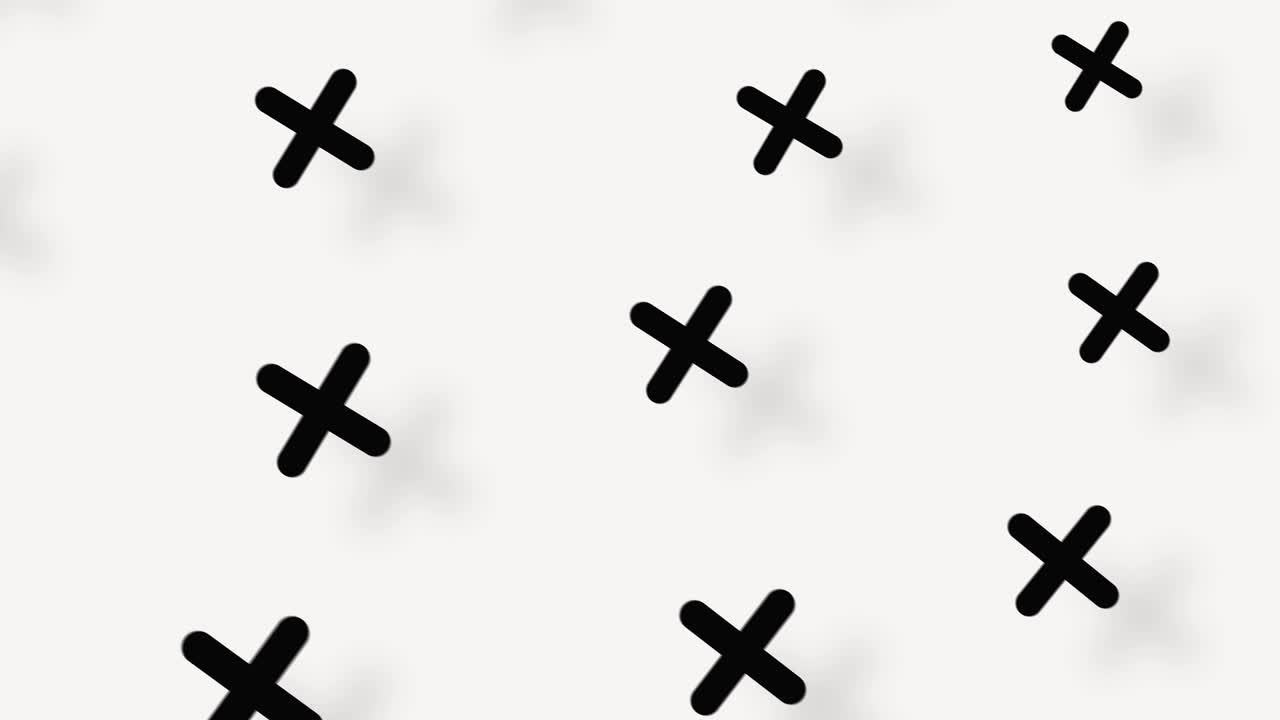 레트로, 멤피스 80s, 90s 스타일의 검은 기하학적 모양의 패턴, 애니메이션 빈티지 추상적인 배경, 원활한 팝 아트 디자인, 4k 비디오 모션