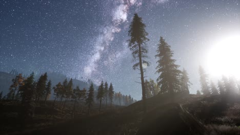 Estrellas-De-La-Vía-Láctea-Con-Luz-De-Luna