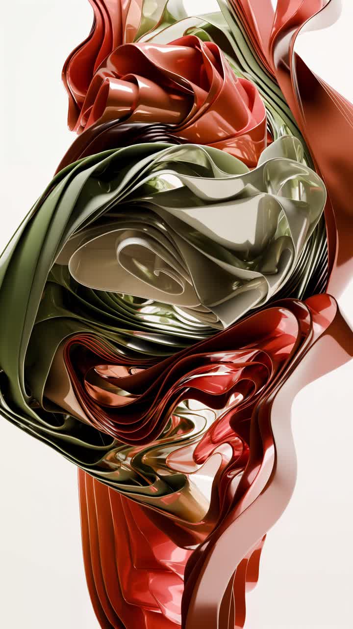 Abstract 3D Rendering with Flowing Curves