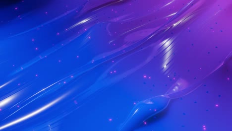 abstract 3d surface with beautiful waves, luminous sparkles and bright color gradient blue purple. waves run on very shiny, glossy surface with glow glitter. 4k looped animation