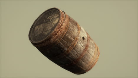 classic old rusted wooden barrel