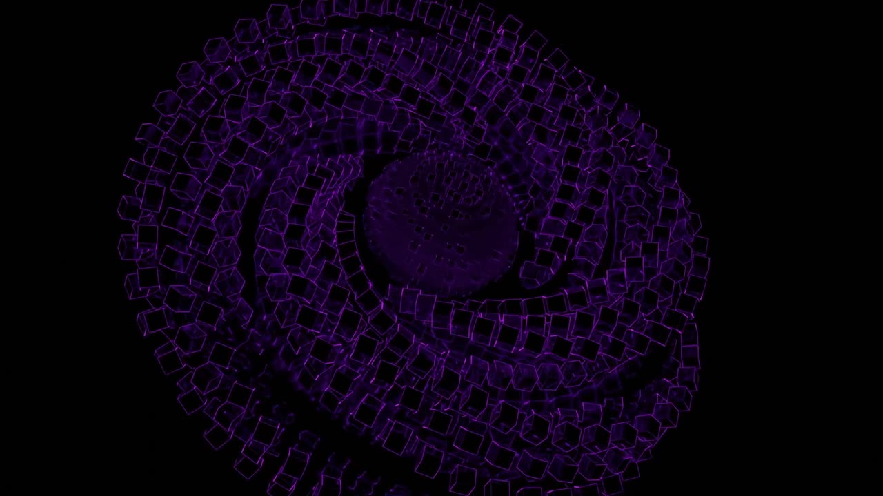 cubos brillantes púrpuras abstractos