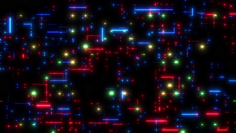vibrant colored lines and shapes in grid formation