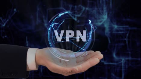 painted hand shows vpn