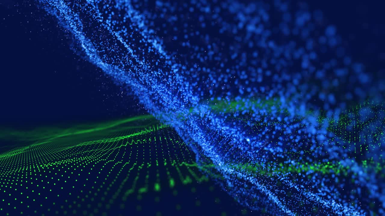 Animation of blue waves moving over blue background