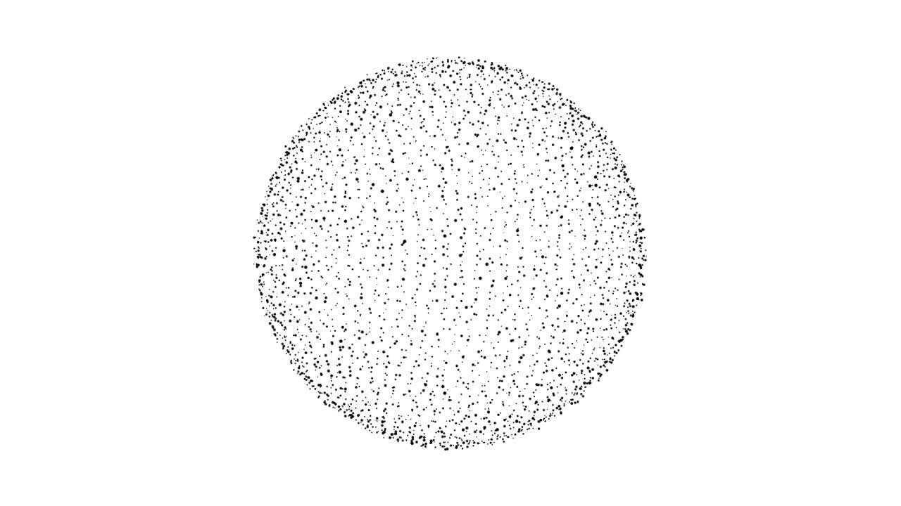 esfera negra con puntos de partículas. conexiones de red de datos digitales en fondo blanco en el concepto de tecnología futurista. ilustración abstracta en 3d