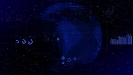 cinematic digital globe rotating video background showcases zooming in on bolivia country