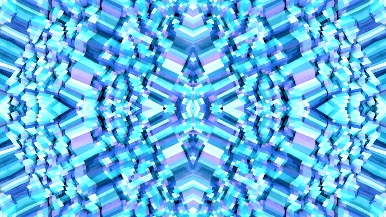 抽象的なシンプルな 3d 背景は青い紫色のグラデーションカラーで近代的な幾何学的な背景またはカレードスコピック効果の数学的な環境として低ポリスタイルです 4k uhd または full hd シームレスループ