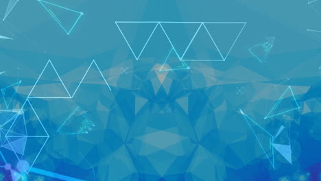 animación de formas azules que se mueven sobre un fondo azul