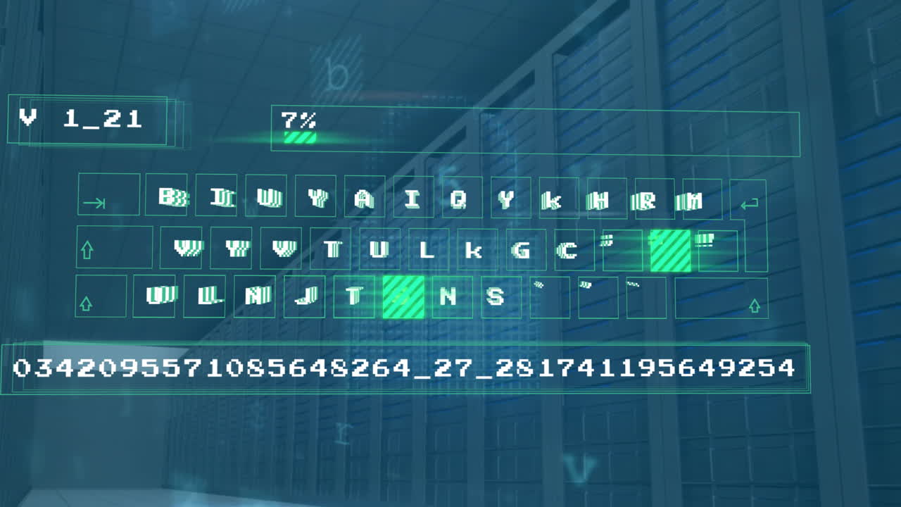 Animation of data processing over computer servers