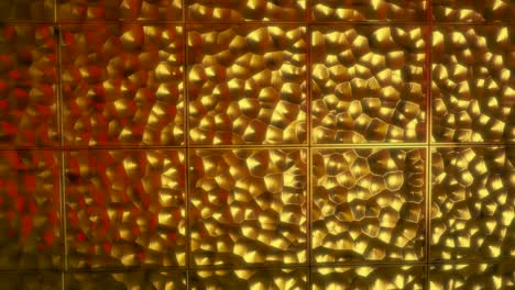 abstract golden 3d geometric pattern. mosaic metallic background for event. 3d animation loop 4k