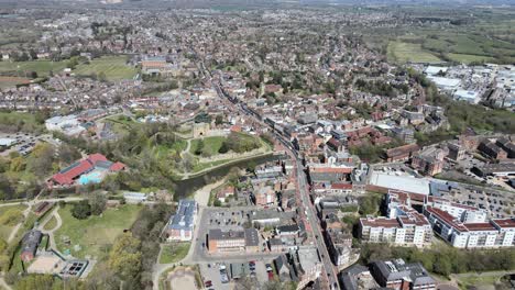 Tonbridge-Kent-Reino-Unido-Punto-De-Vista-Aéreo-Alto-4k