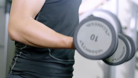 strong athlete man person exercising dumbbell, weight lifting with arm exercise, muscle growth workout exercise training in fitness for body strong and fit, bodybuilding and healthy lifestyle people
