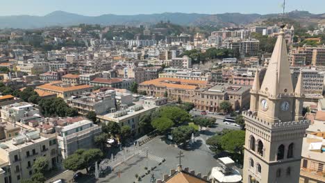 beautiful view of messina, italy cityscape - drone shot