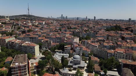 ottoman islamic mosque aerial view