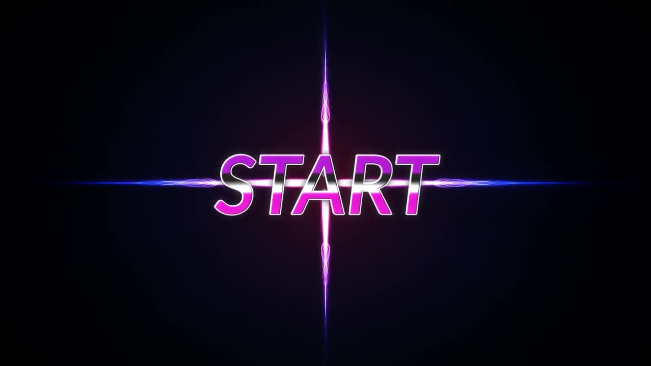 Animation of start and lights on black background