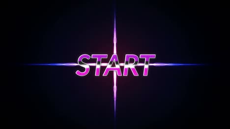Animation-of-start-and-lights-on-black-background