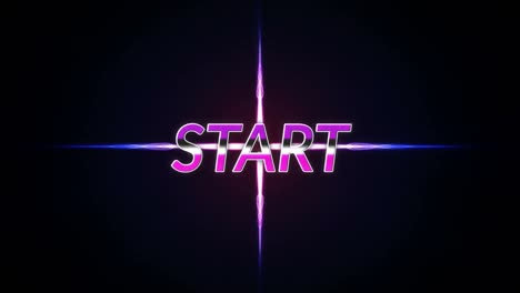 animation of start and lights on black background