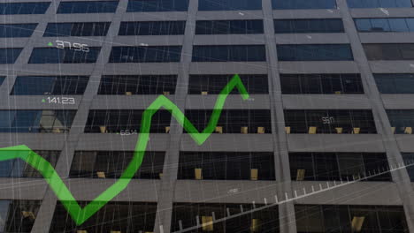 animation of chart over office building