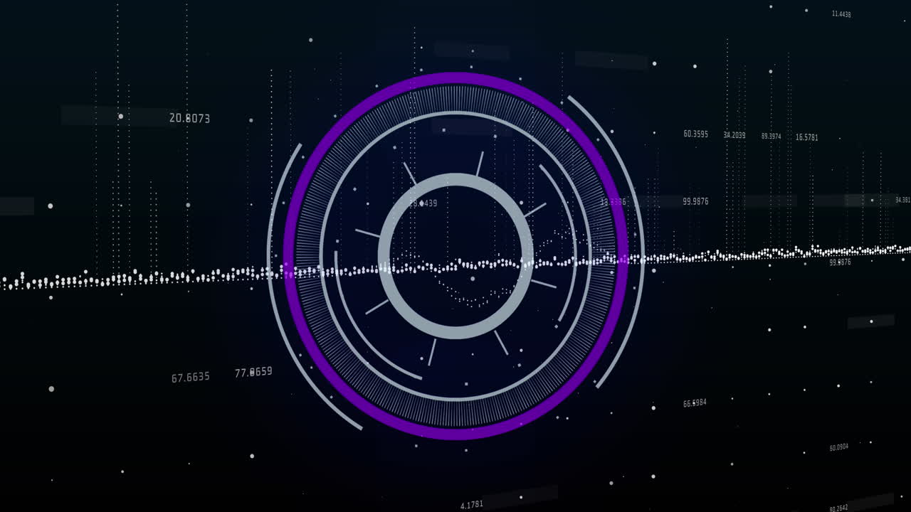 재무 데이터 처리에 대한 범위 스캐닝의 애니메이션
