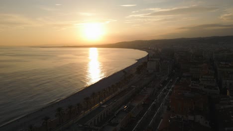 sunset in french riviera during summer