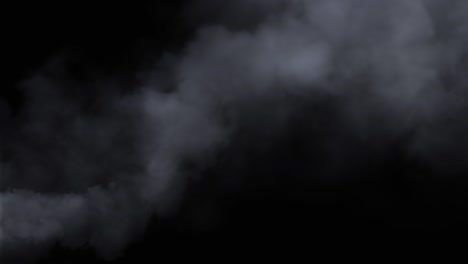 atmospheric smoke vfx element. haze background. abstract smoke cloud. smoke in slow motion on black background.