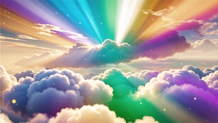 Christian Heavenly Light Worship Background