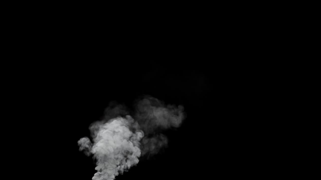 검은색, 고립 된 - 루프 비디오에 색 밝은 거대한 독성 연기가